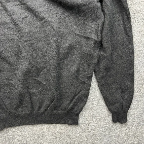 Club Room Sweater Mens Large Black 100% Cashmere 2-Ply Crewneck Long Sleeve Knit - Picture 12 of 14